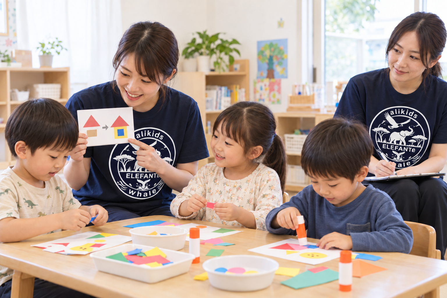 お友だちと一緒でもできることへ療育のイメージ